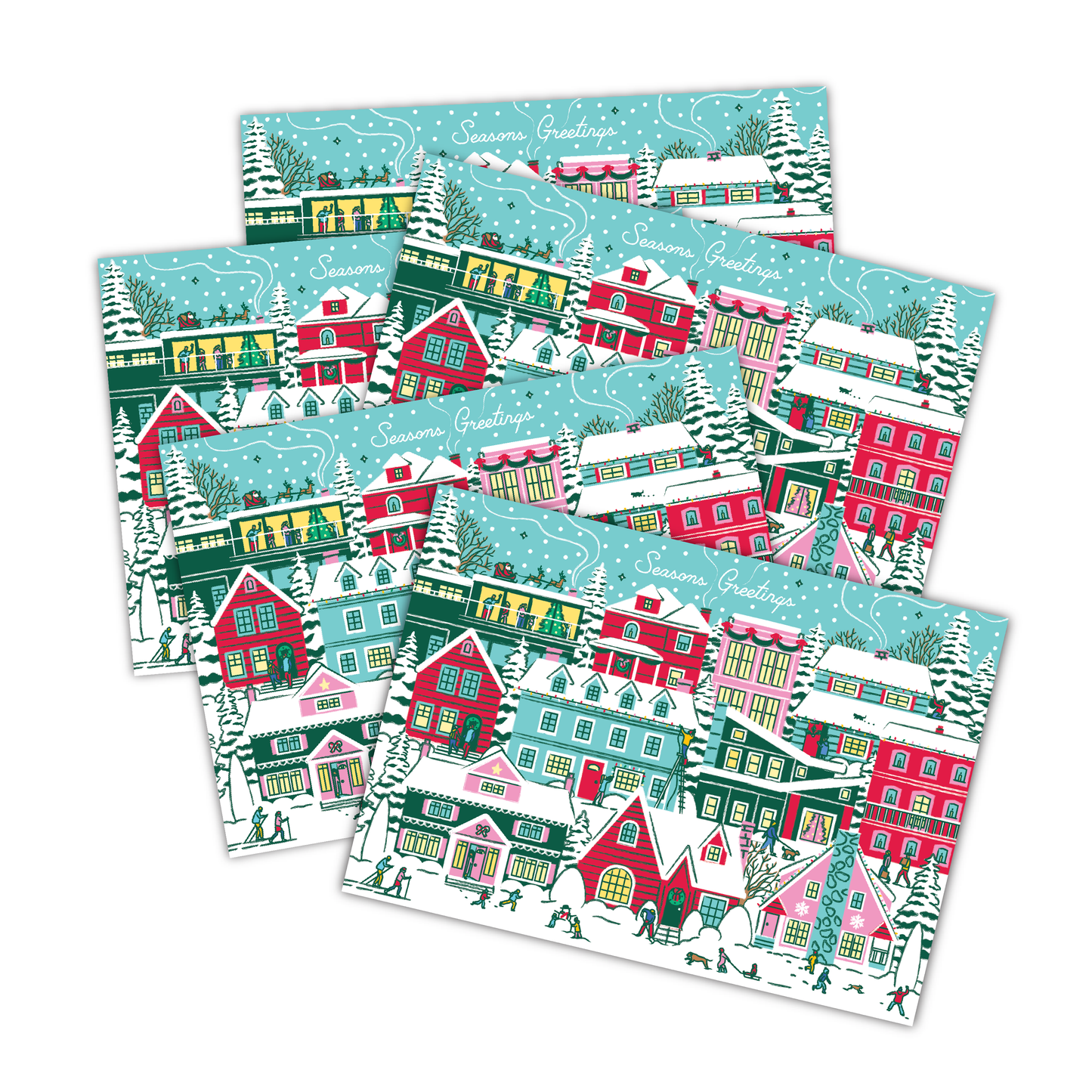 Neighborhood Seasons Greetings 5-Card Bundle